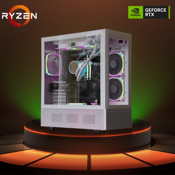 Vektra RDY Sky Two White AMD Gaming PC - AMD Ryzen CPU, Nvidia GeForce RTX, 32GB DDR5 RAM, 1TB Gen4 SSD, Air Tower Cooler, Windows 11 Pro, 2 Years Warranty - Vektra Computers LLC Vektra RDY Sky Two White AMD Gaming PC - AMD Ryzen CPU, Nvidia GeForce RTX, 32GB DDR5 RAM, 1TB Gen4 SSD, Air Tower Cooler, Windows 11 Pro, 2 Years Warranty - Vektra Computers LLC